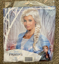 Disney Frozen II Elsa Wig White Blonde Hair for Women Adult or Teen Girl 14 OS