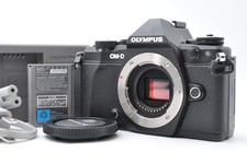 N Mint Olympus OM-D E-M5 Mark II 16.1MP Digital Camera Body Black Shutter 6299