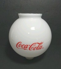 Original ancien globe / abat-jour en verre Coca-Cola pour plafonnier, parfait état !