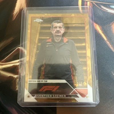 2023 Topps Chrome Sapphire F1 Crew Guenther Steiner Gold 10/50