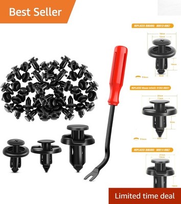Gooacc 100PCS  Push Type Fasteners for Subaru   Quick Fix with Remover