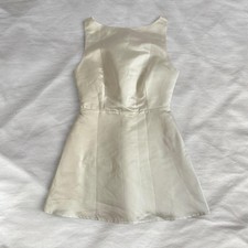 Reformation zenni mini dress in ivory size 4