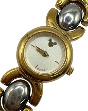 Disney Store Mickey Mouse Watch Two Tone Bracelet New Battery Repair Band Read