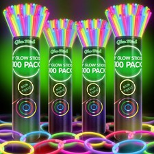 400 Ultra Bright Glow Sticks - 8" Glow in the Dark Party Supplies, Favors & Acce