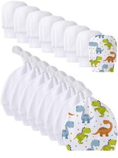 Newborn Baby Hats Mittens Set Blank Sublimation Infant Medium, White