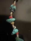Red Coral, Turquoise, Tigers Eye, Green Agate Stone Necklace — photo 10