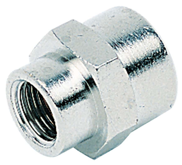 1/4"" BSP Female 1/8"" BSP Female Reducing Socket Bush Brass Nickel Plated