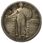 1927 P Standing Liberty Quarter SLQ 25c Very Fine VF+ #2 Cleaned