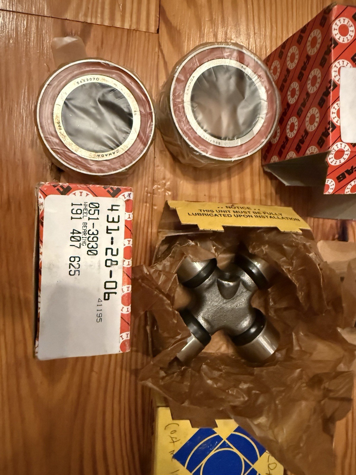 FAG Wheel bearings Precision U Joints For Ferrari  Porsche VW NOS 