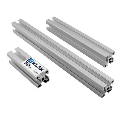 KLAK 30 - Aluprofil 30x30mm System-, Montageprofil Typ-B Nut 8 100mm-2000mm