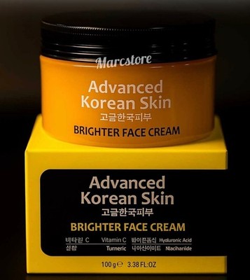 Advanced Korean Skin Brightening Face Cream Vitamin C Niacinamide Turmeric 100g