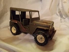 Tonka Toys Pressed Steel Military Jeep With Canopy G-452-8 Tires Are XR-101