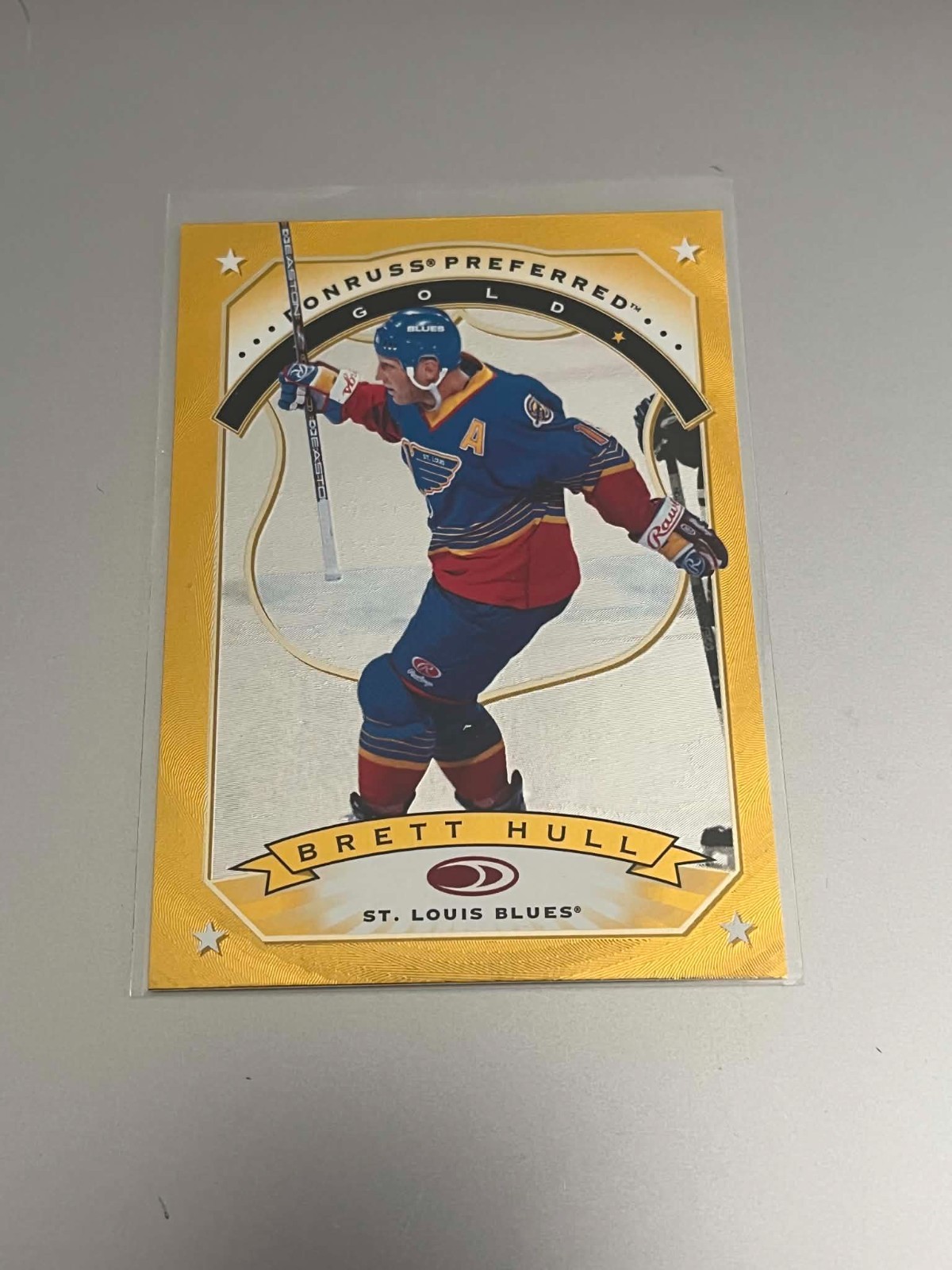 97/98 DONRUSS PREFERRED BRETT HULL GOLD PARALLEL SP #15 RARE