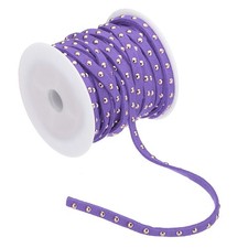 16.4ft Studded Faux Suede Cord Rope for Jewelry Making, Purple Golden