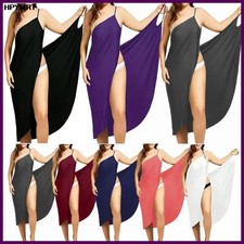 5XL Summer Ladies Halter Dress Solid Color Sexy Suspenders Cross Sleeveless