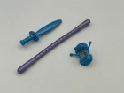 Vintage TMNT 1993 Toon Leo & Don Knife Bo Staff Communicator Weapons