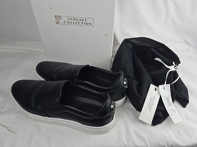 VERSACE COLLECTION Leather Slip On Sneaker Size 41