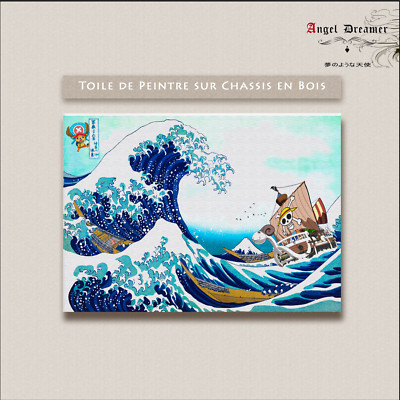 Leinwandbild Holzrahmen Rahmen One Piece Choppe Vogue Merry Japanische Kunst Manga
