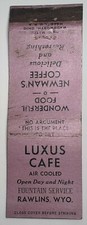 matchbook Luxus Caf&eacute; Rawlins Wyoming Wonderful Food Newman's Coffee
