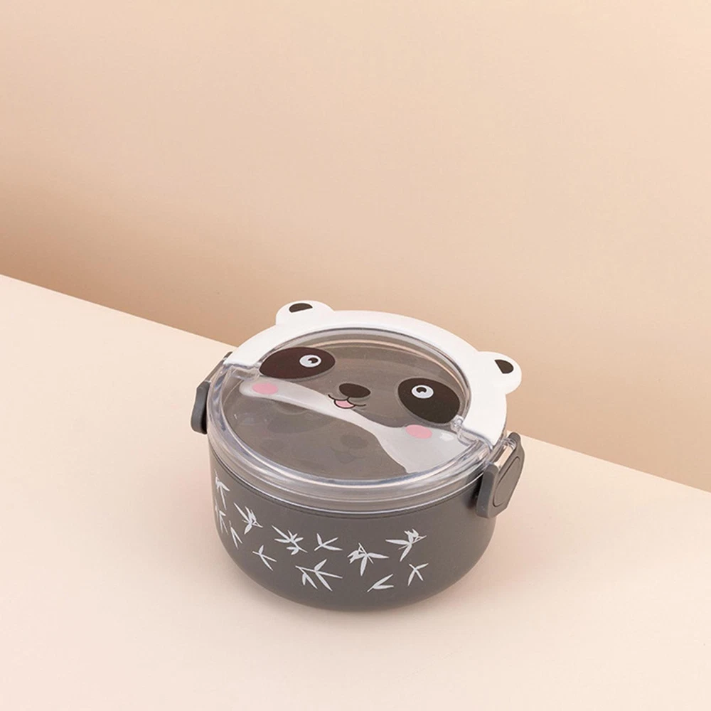 Lunch Box Container Cartoon Thermal Bento Box Stackable Leakproof Food Container