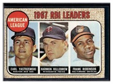 1968 Topps #4 Carl Yastrzemski, Frank Robinson, Harmon Killebrew VG