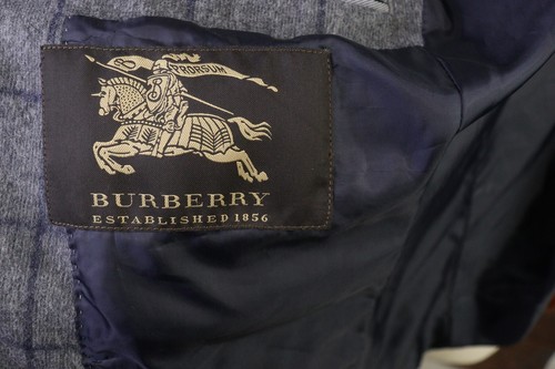 BURBERRY Prorsume Gray Wool Check Two Button Notch Blazer Jacket Sport Coat 48 - Picture 18 of 19