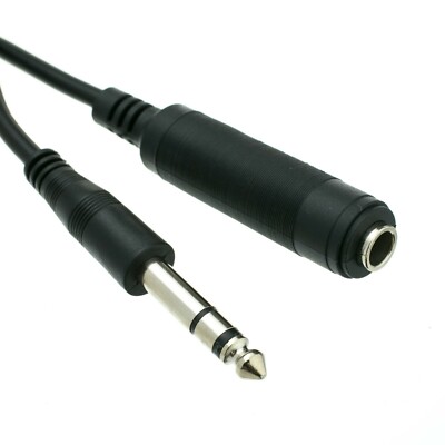 6ft 1/4 inch Stereo Extension Cable  TRS 1/4 inch Male to 1/4 inch F 10A1-62206