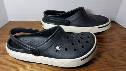 Crocs Crocband II Classic Comfort Slip On Clogs Black & White Mens 5 Womens 7 - Picture 6 of 9