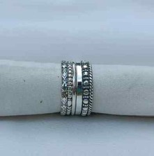 Set Of 6 Sterling Silver Stacking Rings ,Thin Thick Rings , Gift Ring All size