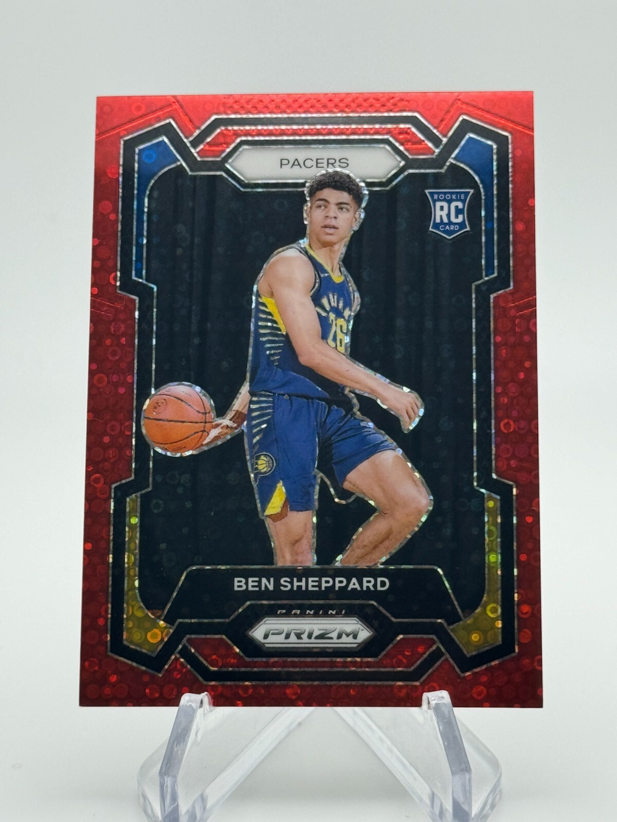 2023-24 Prizm BEN SHEPPARD Red Disco Rookie /100 #172 Indiana Pacers