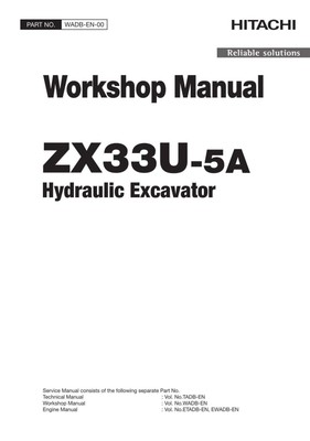 Hitachi ZX33U-5A Excavator Workshop Service Repair manual