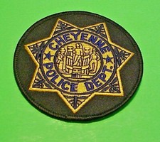 CHEYENNE  WYOMING  WY  3 1/4"  POLICE PATCH  FREE SHIPPING!!!