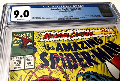 Amazing Spider-Man 378 CGC  9.0 Venom Carnage Cloak Shriek Doppelganger Marvel