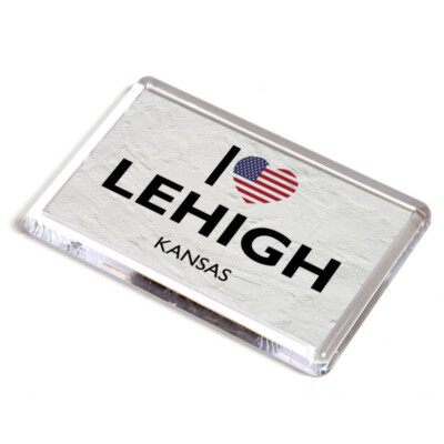 FRIDGE MAGNET - I Love Lehigh, Kansas - USA