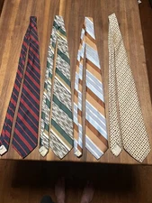 Lot of 4 Vintage RICHMAN BROTHERS Men’s Ties neckties stripes multicolor design