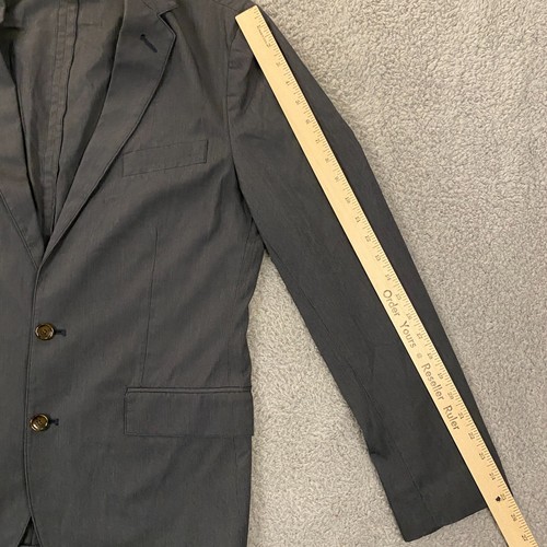 J.CREW Ludlow Blazer Mens Medium Sportcoat Jacket Micro Stripe Gray - Picture 12 of 14