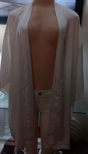 Victoria Secret Bride Robe Bridal One Size White Satin Feel Bride rocks Xs -L - Picture 8 of 11