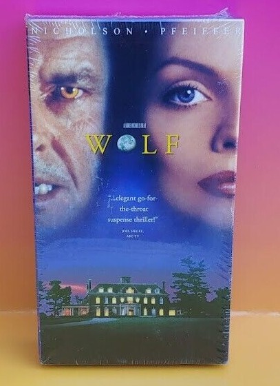 Wolf Movie VHS Jack Nicholson Michelle Pfeiffer James Spader Mike