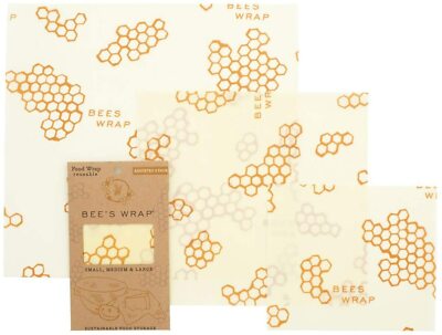 Bee's Wrap wiederverwendbare Futterverpackung verschiedene Größen 3er Pack gelb nachhaltige Aufbewahrung