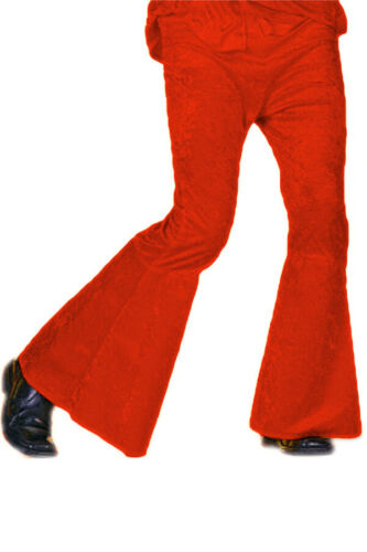 Rote Schlaghose Männer dunkelrote Hose mit Schlag für Mottoparty 70er 80er Jahre - Bild 1 von 7