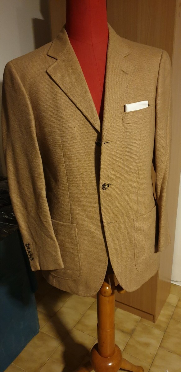 Joshua Ellis pure Camelhair 36UK 46ITA blazer mens wool jacket
