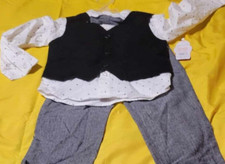 NWT Boys 4-pc Suit Set: Vest, Button-up Shirt, Bow Tie, Pants size 3T