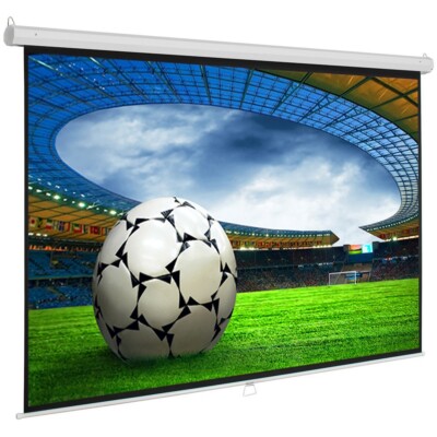 Avlux Base Heimkino Beamer Rolloleinwand 240 x 240 cm 1:1 FULL HD 3D 4K VP24