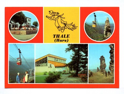 Postcard Thale Harz on the Hexentanzplatz Mountain Station 1981
