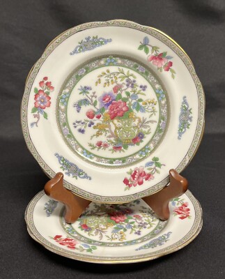Royal Paragon Fine Bone China TREE OF KASHMIR Set of 2 Bread Plates Minor Flaws