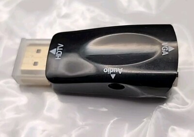 1080P HDMI Male to VGA Female 15-pin Video 3.5mm Audio Adapter Converter Plug