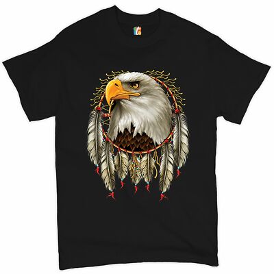 Bald Eagle Dreamcatcher T-shirt Indigenous Native American Heritage Men's Tee