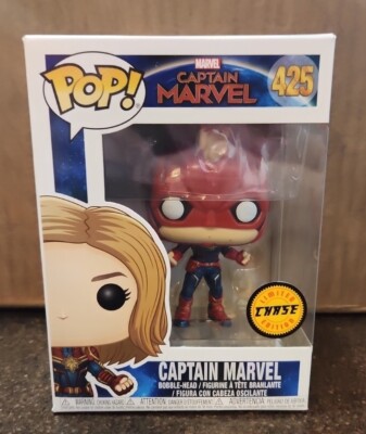 Funko POP! Mervel: Captain Marvel #425 RARE Chase Varient