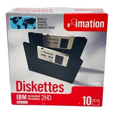 IMATION 1.44MB DISKETTES 10PACK SEALED NEW/UNUSED SURPLUS