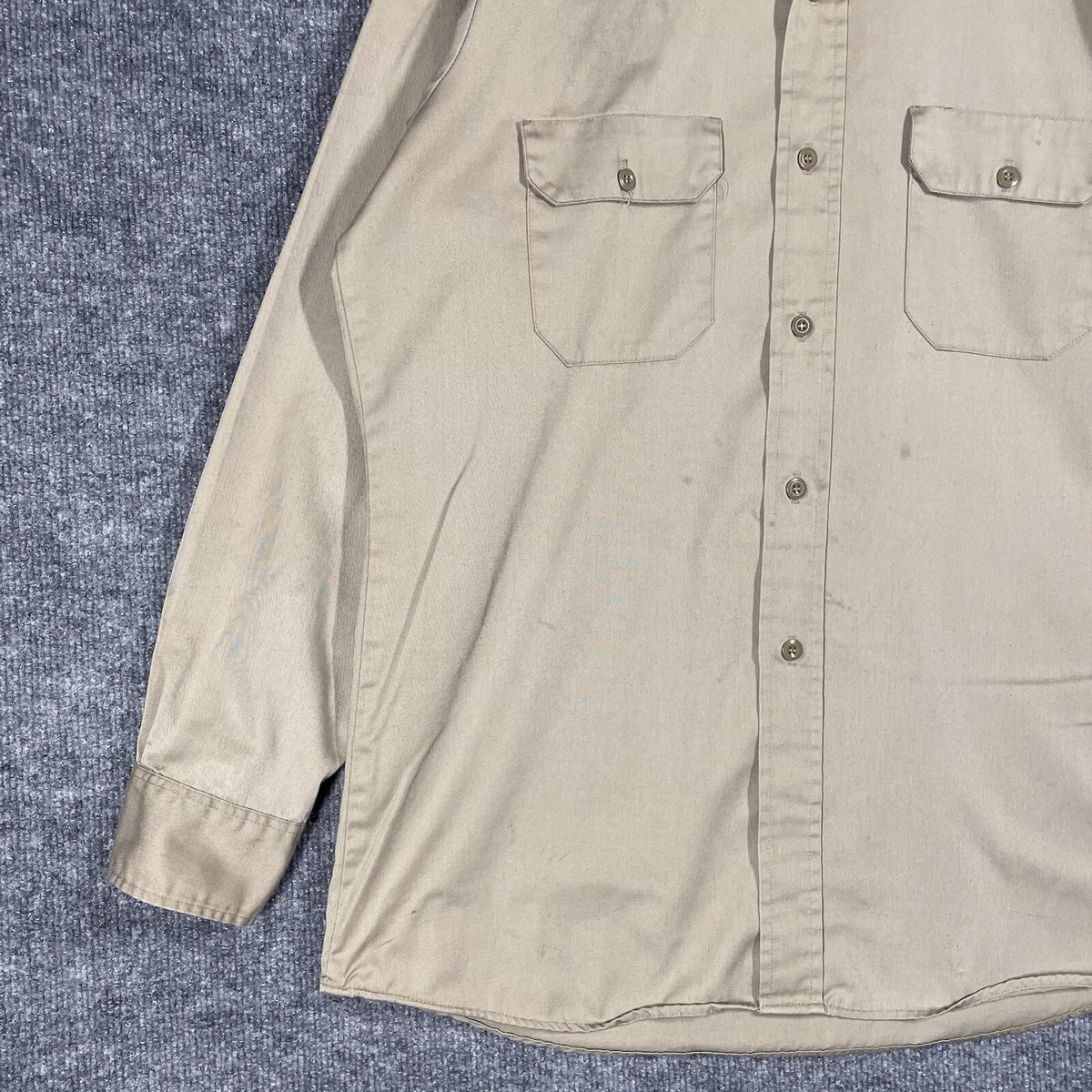 sears 60's 70's Perma Prest スタプレ VINTAGE 60s 70s Sears Perma-Prest Button Up Work Shirt Men's